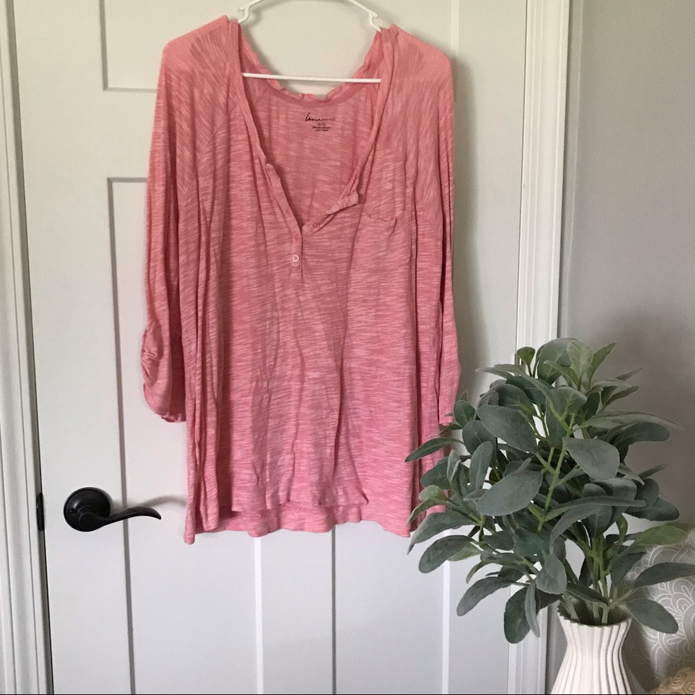Lane Bryant 14/16 casual top coral in color